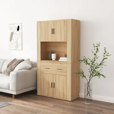 The Living Store Visoka omara sonoma hrast inženirski les - Visoka Omara