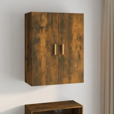 The Living Store Viseča stenska omarica dimljeni hrast 69,5x34x90 cm - Viseča Stenska Omarica