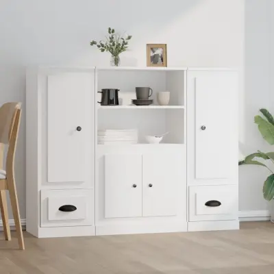 The Living Store Visoke omare 3 kosi bel inženirski les - Visoka Omarica