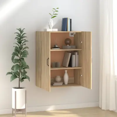 The Living Store Viseča omarica sonoma hrast 69,5x34x90 cm konstruiran les - Viseča Omarica