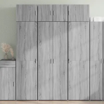 The Living Store Visoka omara siva sonoma 70x42,5x185 cm inženirski les - Visoka Omarica