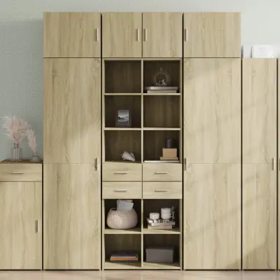 The Living Store Visoka omara sonoma hrast 70x42,5x185 cm inženirski les - Visoka Omarica