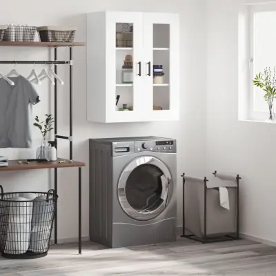 The Living Store Stenska omarica bela 69,5x34x90 cm - Stenska Omarica