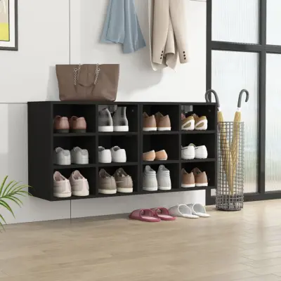 The Living Store Omarice za čevlje 2 kosa črna 52,5x30x50 cm - Omarica Za Čevlje