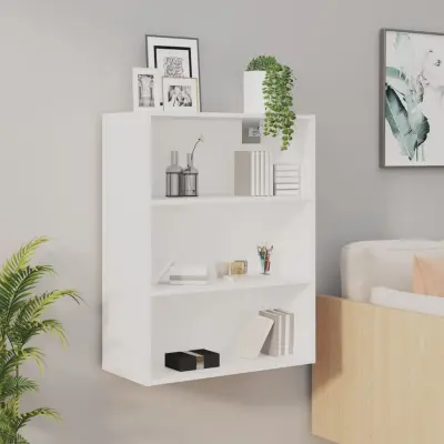 The Living Store Viseča stenska omarica bela 69,5x32,5x90 cm - Viseča Stenska Omarica