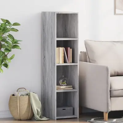The Living Store Visoka omara siva sonoma 30x41x124 cm inženirski les - Visoka Omara