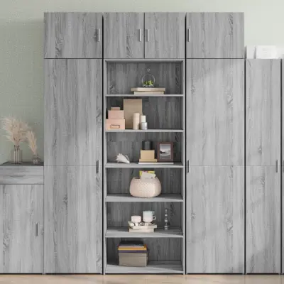 The Living Store Visoka omara siva sonoma 70x41x185 cm inženirski les - Visoka Omara