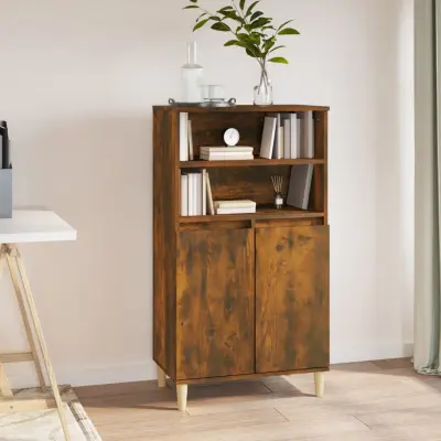 The Living Store Visoka omara dimljen hrast 60x36x110 cm inženirski les - Visoka Omarica