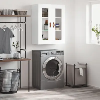 The Living Store Stenska omarica bela 69,5x34x90 cm - Stenska Omarica