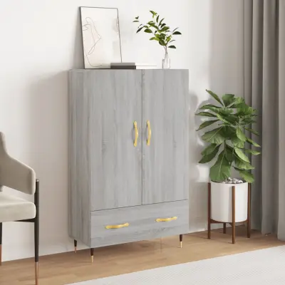 The Living Store Visoka omara siva sonoma 69,5x31x115 cm inženirski les - Visoka Omarica