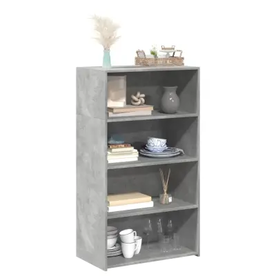 The Living Store Visoka omara betonsko siva 70x41x124 cm inženirski les - Visoka Omara