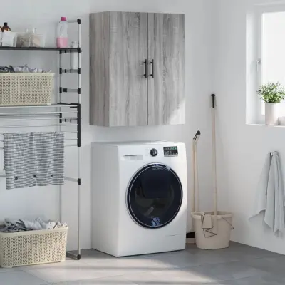 The Living Store Stenska omarica siva sonoma 69,5x34x90 cm - Stenska Omarica