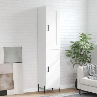 The Living Store Visoka omara bela 34,5x34x180 cm inženirski les - Visoka Omarica