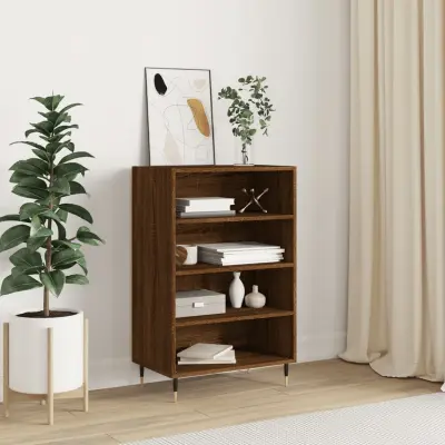 The Living Store Visoka omara rjavi hrast 57x35x90 cm inženirski les - Visoka Omarica