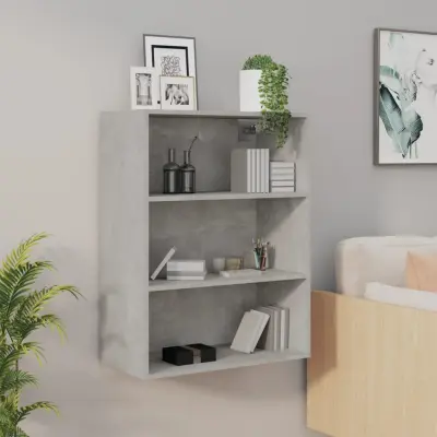 The Living Store Viseča stenska omarica betonsko siva 69,5x32,5x90 cm - Viseča Stenska Omarica