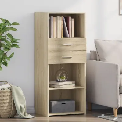 The Living Store Visoka omara sonoma hrast 50x42,5x124 cm inženirski les - Visoka Omara