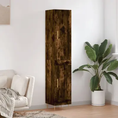 The Living Store Visoka omara dimljeni hrast 34,5x34x180 cm inženirski les - Visoka Omara