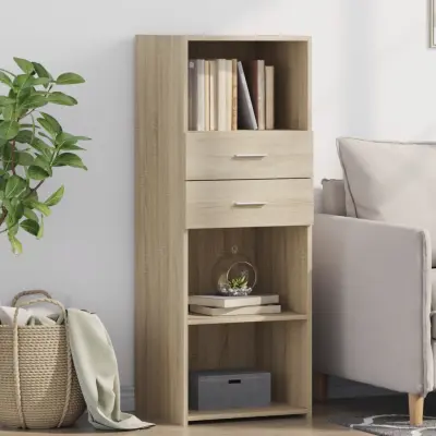 The Living Store Visoka omara sonoma hrast 45x42,5x124 cm inženirski les - Visoka Omara