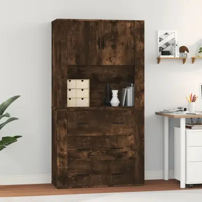 The Living Store Visoka omara dimljen hrast inženirski les - Visoka Omara