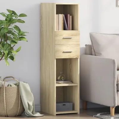 The Living Store Visoka omara sonoma hrast 30x42,5x124 cm inženirski les - Visoka Omara