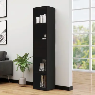 The Living Store Knjižna omara črna 36x30x171 cm iverna plošča - Knjižna Omara