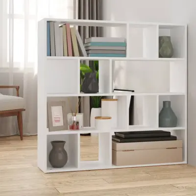 The Living Store Knjižna omara/pregrada bela 105x24x102 cm - Knjižna Omara