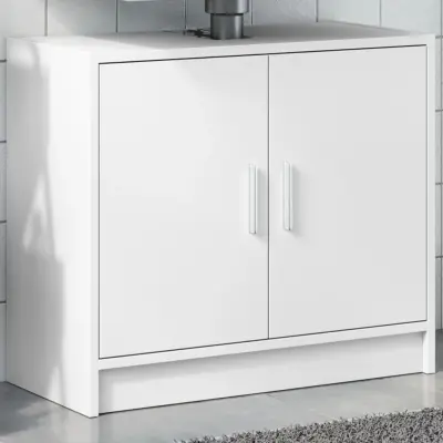 The Living Store Omarica za umivalnik bela 63x29x55 cm inženirski les - Omarica Za Umivalnik
