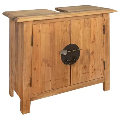 The Living Store Omarica za umivalnik iz trdne borovine 70x32x63 cm - Omarica Za Umivalnik