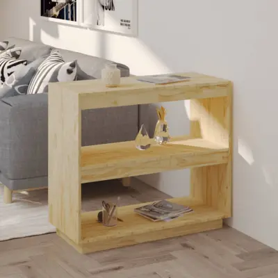 The Living Store Knjižna omara 80x35x71 cm trdna borovina - Knjižna Omara
