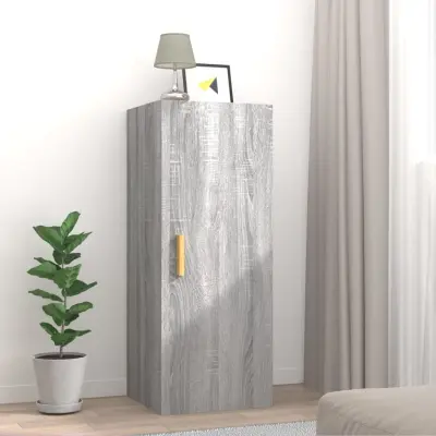 The Living Store Stenska omarica siva sonoma 34,5x34x90 cm konstruiran les - Stenska Omarica