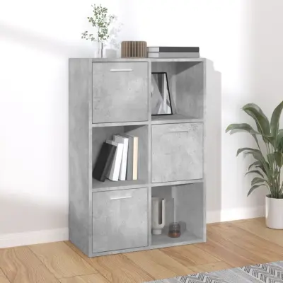 The Living Store Omara za shranjevanje betonsko siva 60x29,5x90 cm iverna plošča - Omara Za Shranjevanje