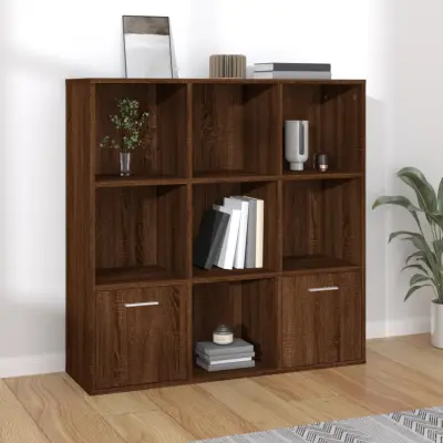 The Living Store Knjižna omara rjav hrast 98x30x98 cm - Knjižna Omara
