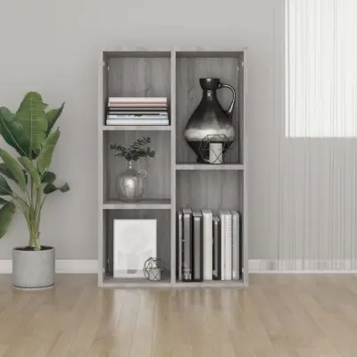 The Living Store Knjižna omara/komoda siva sonoma 50x25x80 cm inženirski les - Knjižna Omara
