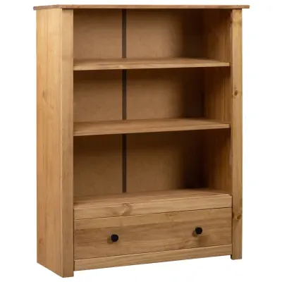 The Living Store Knjižna omara 80x35x110 cm trdna borovina Panama Range - Knjižna Omara
