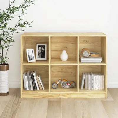 The Living Store Knjižna omara 104x33x76 cm trdna borovina - Knjižna Omara