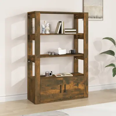 The Living Store Komoda dimljeni hrast 80x30x119,5 cm inženirski les - Komoda
