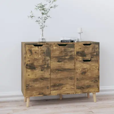 The Living Store Komoda dimljeni hrast 90x30x72 cm inženirski les - Komoda