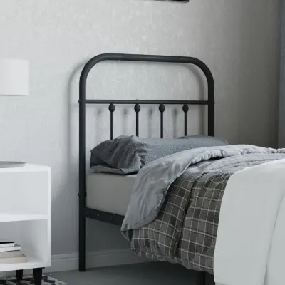 The Living Store Kovinsko posteljno vzglavje črno 75 cm - Vzglavje