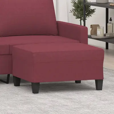The Living Store Stolček za noge vinsko rdeče 70x55x41 cm blago - Stolček Za Noge