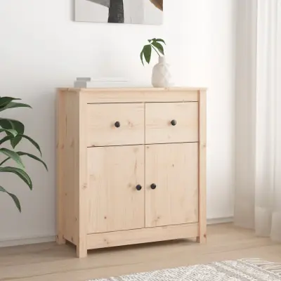 The Living Store Komoda 70x35x80 cm trdna borovina - Komoda