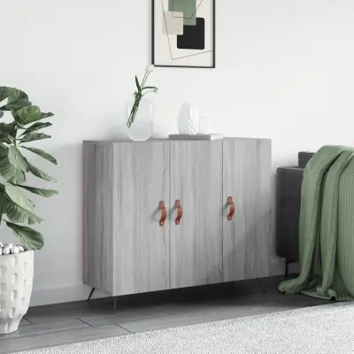 The Living Store Komoda siva sonoma 90x34x80 cm konstruiran les - Komoda