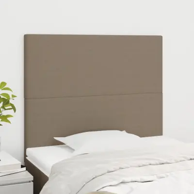 The Living Store Posteljno vzglavje 2 kosa taupe 100x5x78/88 cm blago - Vzglavje