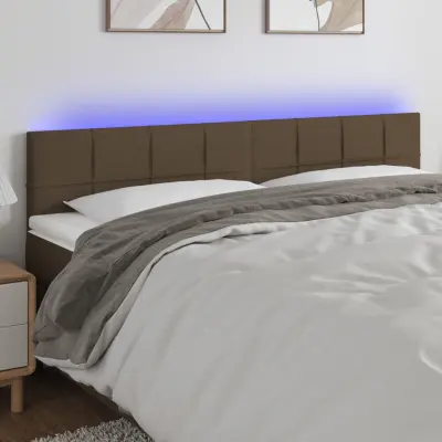 The Living Store LED posteljno vzglavje taupe 160x5x78/88 cm blago - LED Vzglavje