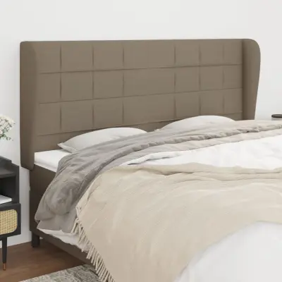 The Living Store Vzglavje z ušesi taupe 163x23x118/128 cm blago - Vzglavje