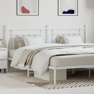 The Living Store Kovinsko vzglavje belo 193 cm - Vzglavje