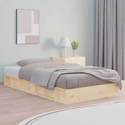 The Living Store Posteljni okvir 120x190 cm trden les - Posteljni Okvir