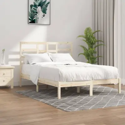 The Living Store Posteljni okvir trden les 150x200 cm - Posteljni Okvir