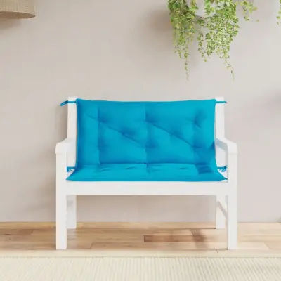 The Living Store Blazina za vrtno klop 2 kosa svetlo modra oxford tkanina - Blazina Za Vrtno Klop
