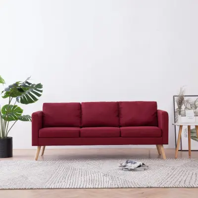 The Living Store Kavč trosed iz blaga vinsko rdeč - Zofa