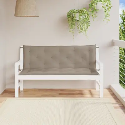 The Living Store Blazina za vrtno klop 2 kosa taupe 150x50x7cm oxford tkanina - Blazina Za Vrtno Klop